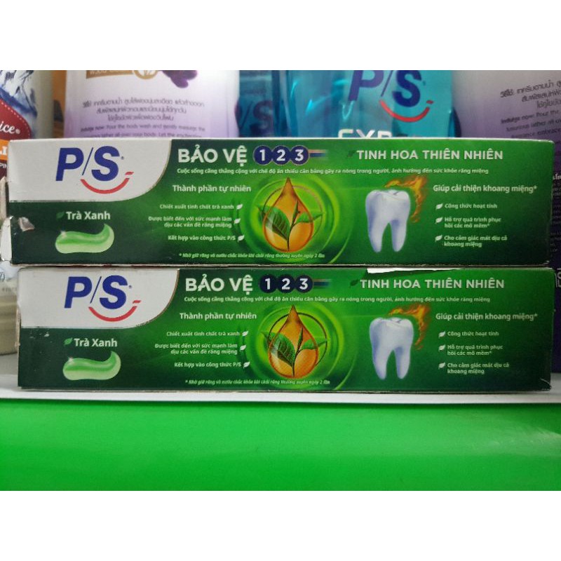 Kem Đánh Răng PS Bảo Vệ Răng 1 2 3 Hương Trà Xanh80g