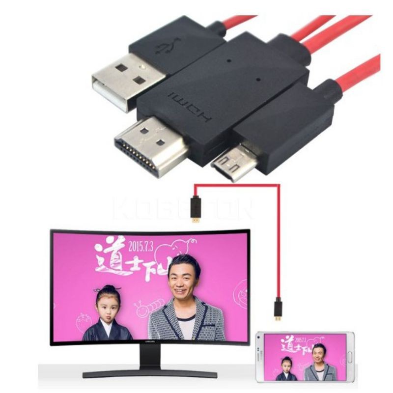 Cáp Chuyển Đổi Mhl Hdtv Hdmi Hdtv 11pin Micro Usb