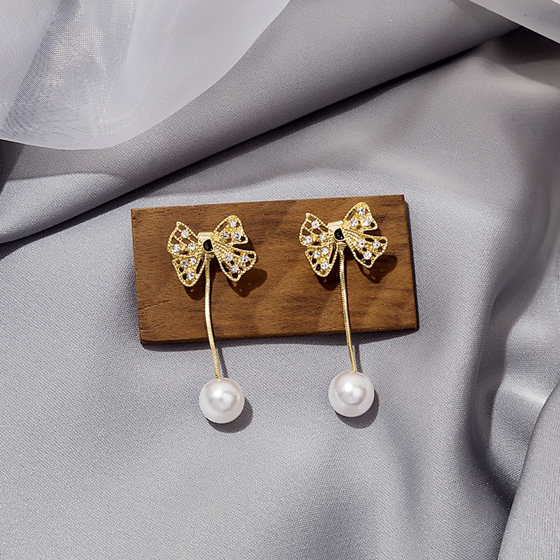 Bông Tai Mạ Bạc 925 Dáng Dài Đính Đá Phối Tua Rua Phong Cách Hàn Quốc Thời Trang