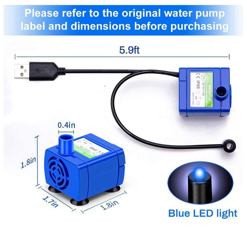 JARRED Vòi Bơm Uống Nước Tự Động Mini Thay Thế Tiện Dụng Cho Thú Cưng