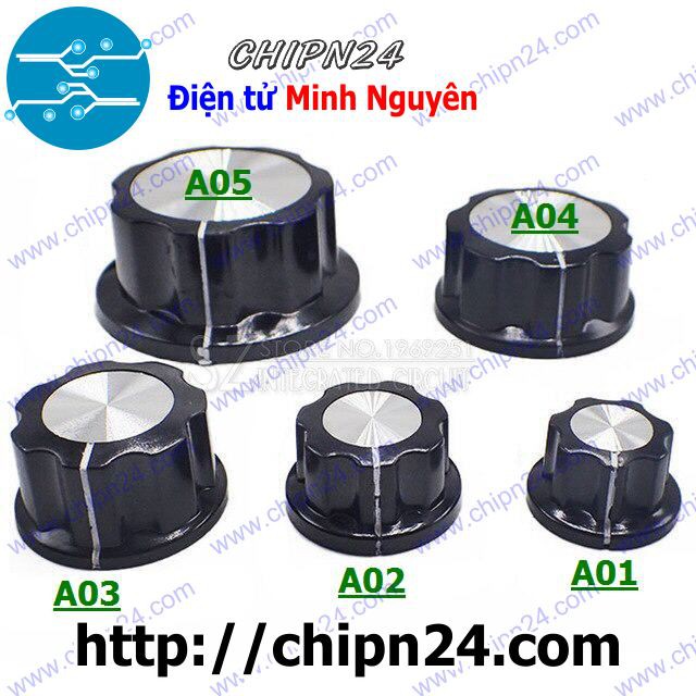 [2 CÁI] Nắp chụp A03-28mm (Nắp chụp Biến trở 2W WTH118 Tocos)