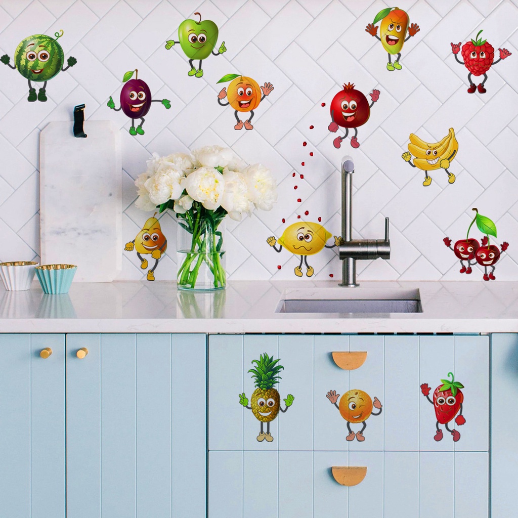 Miếng Dán Tường Trang Trí Hình Rau Củ Quả