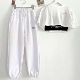 Set áo croptop 1974 + quần spun