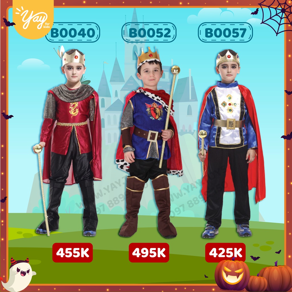 [3 MẪU] Đồ hóa trang trẻ em - Hoàng Đế | King - Yay