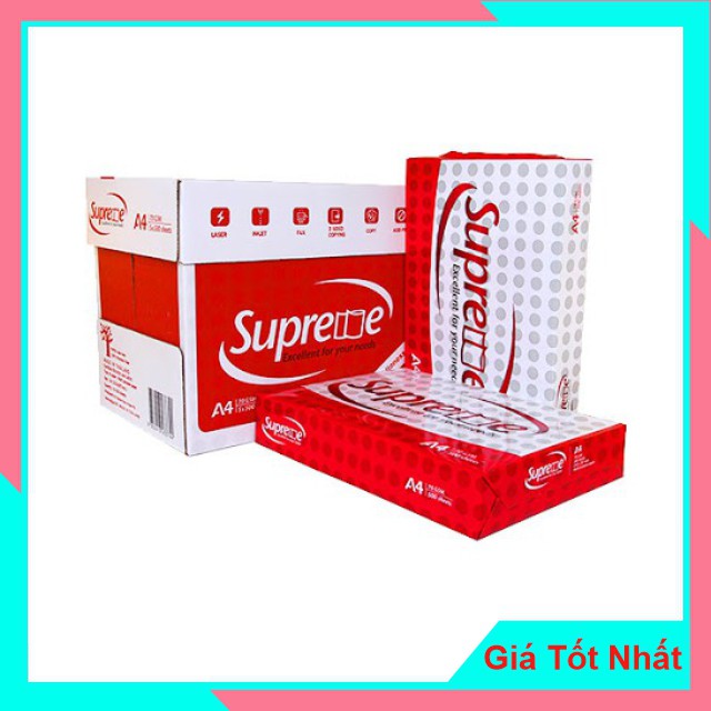 Giấy In A4 Chất Lượng Cao Supreme ĐL70/90 Xuất Xứ Thailand