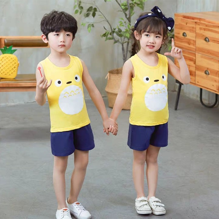 Đồ bộ cotton sát nách cho bé 4-10 tuổi hình Totoro đáng yêu BBShine – DN007