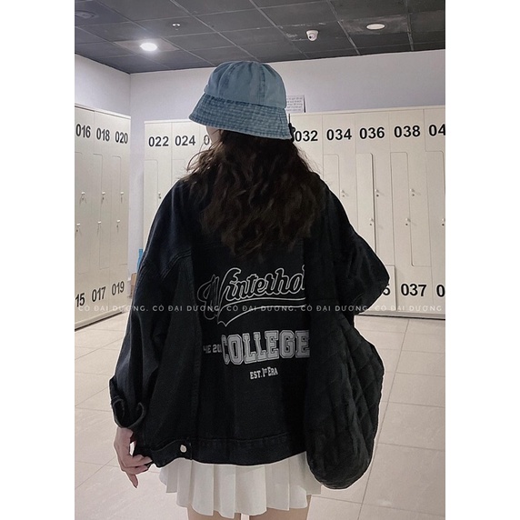 Áo khoác bò in chữ 6683