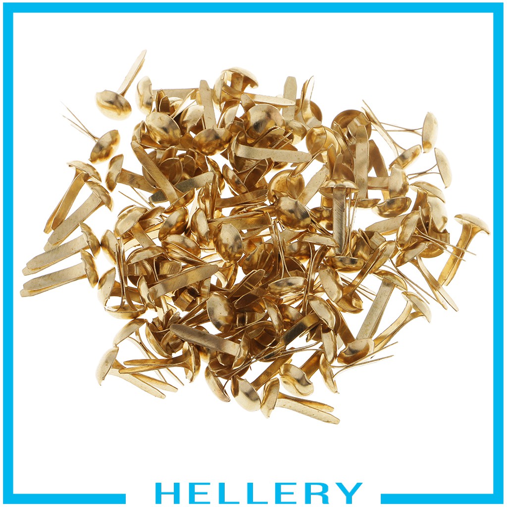 [HELLERY] 200pcs Metal Split Pins Brads Paper Fasteners DIY Scrapbooking Embellishment