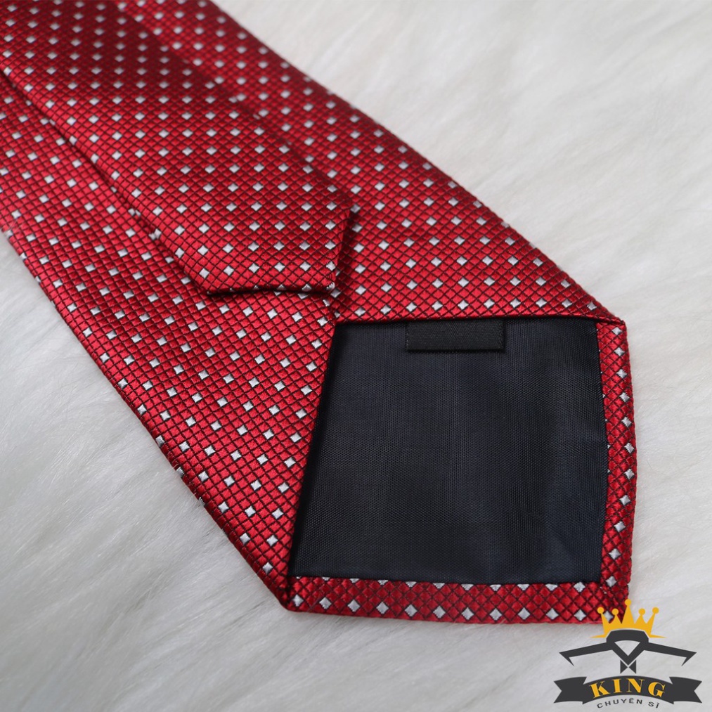 Cà vạt nam bản nhỏ caravat cao cấp KING cavat công sở học sinh vải silk lụa 100% 3 lớp bản 6cm C52