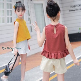 đồ bộ bé gái vải phi lụa 5 - 14 tuổi 0050