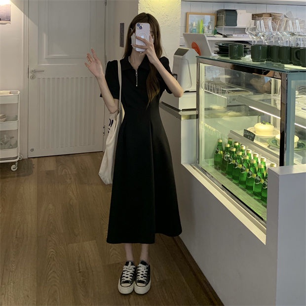 Đầm Tay Ngắn Cổ Polo Dáng Ôm Thời Trang Trẻ Trung Cho Nữ