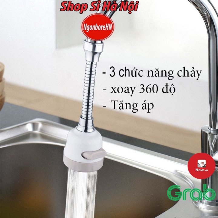 Đầu Vòi Tăng Áp Rửa Chén Bát - 3 Chế Độ Phun - Xoay 360 Độ GD133