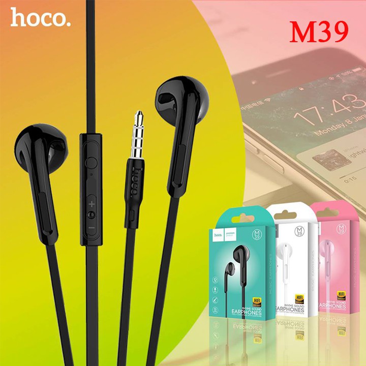 Tai nghe nhét tai Hoco M39 hỗ trợ jack tai nghe 3.5mm