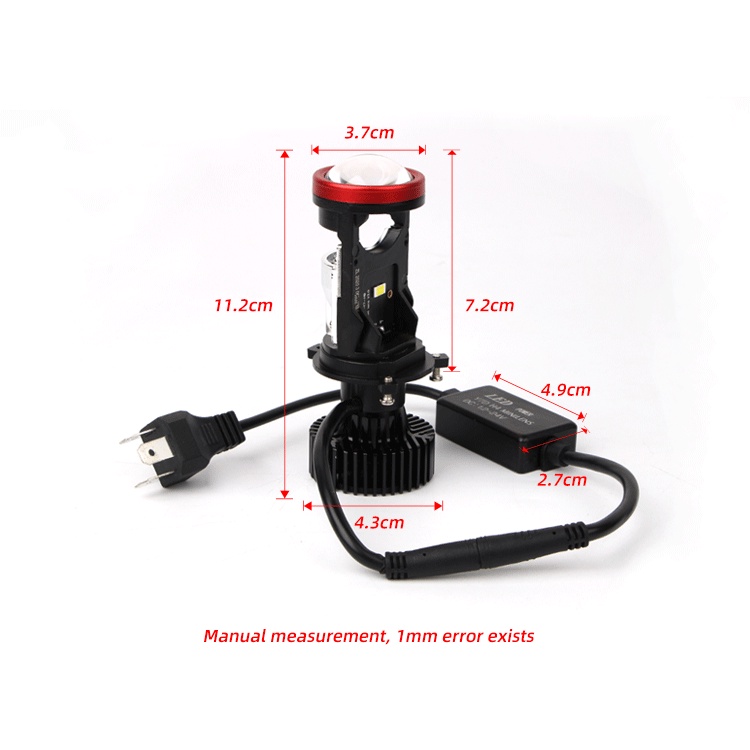 Led bi cầu mini H4 45W  T2 mã đèn Y7D (T2) điện 12v 24V 30V cho xe máy xe tải và ô tô.