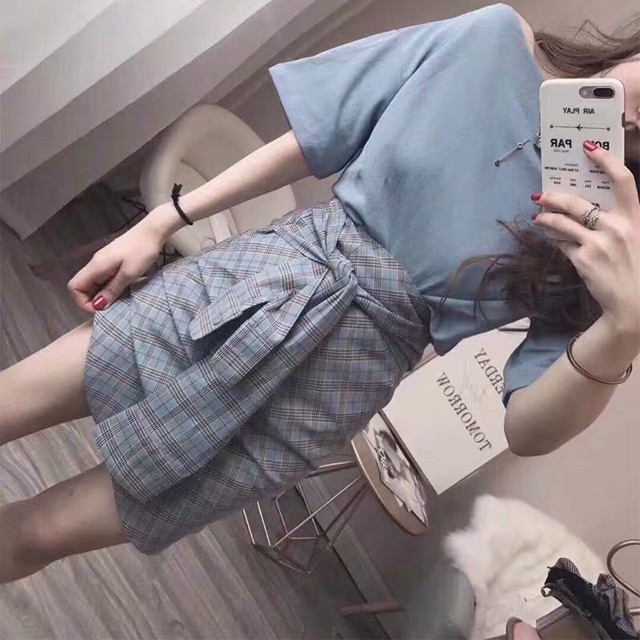 sét áo váy ulzzang đây ạ áo trễn vay kèm chân váy