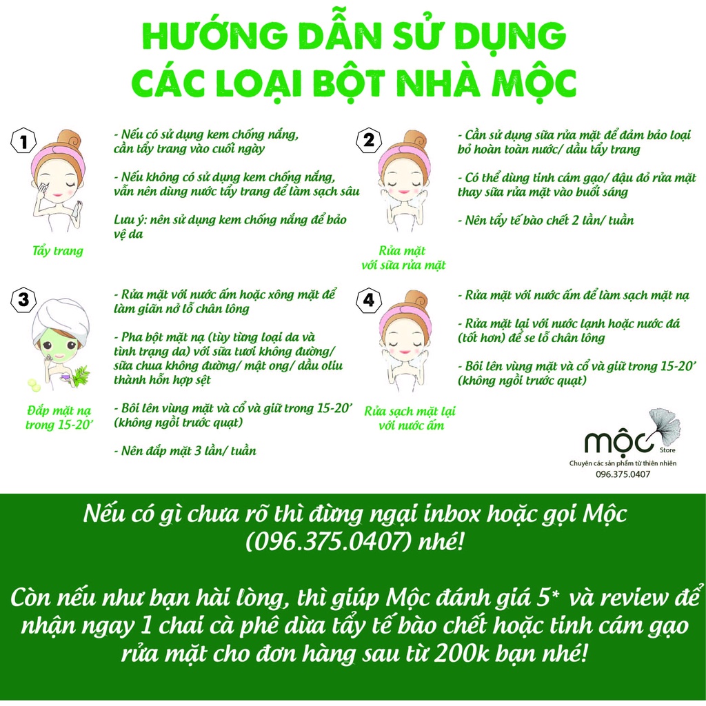 Bột collagen hoa hồng đắp mặt nạ MỘC - nuôi dưỡng da trắng hồng, duy trì sự trẻ trung của làn da chai 100/200ml handmade