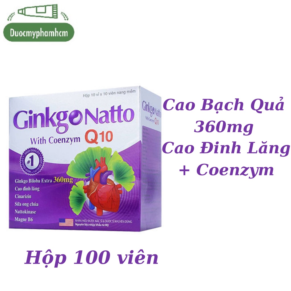 Viên Uống Bổ Não GINKGO NATTO COENZYM Q10 - GIÚP TĂNG CƯỜNG LƯU THÔNG TUẦN HOÀN NÃO
