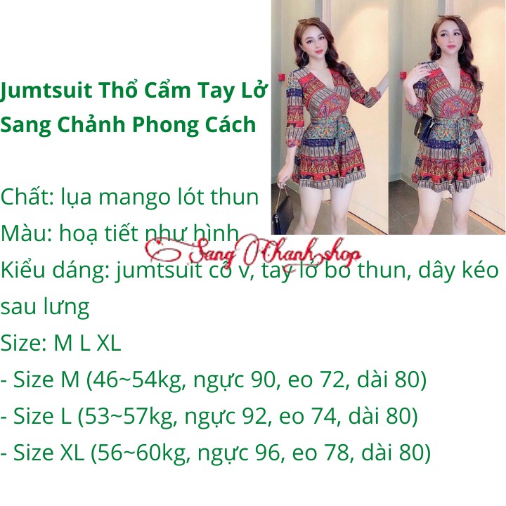 Jumtsuit Thổ Cẩm Tay Lở| Sét Sang Chảnh Phong Cách | BigBuy360 - bigbuy360.vn
