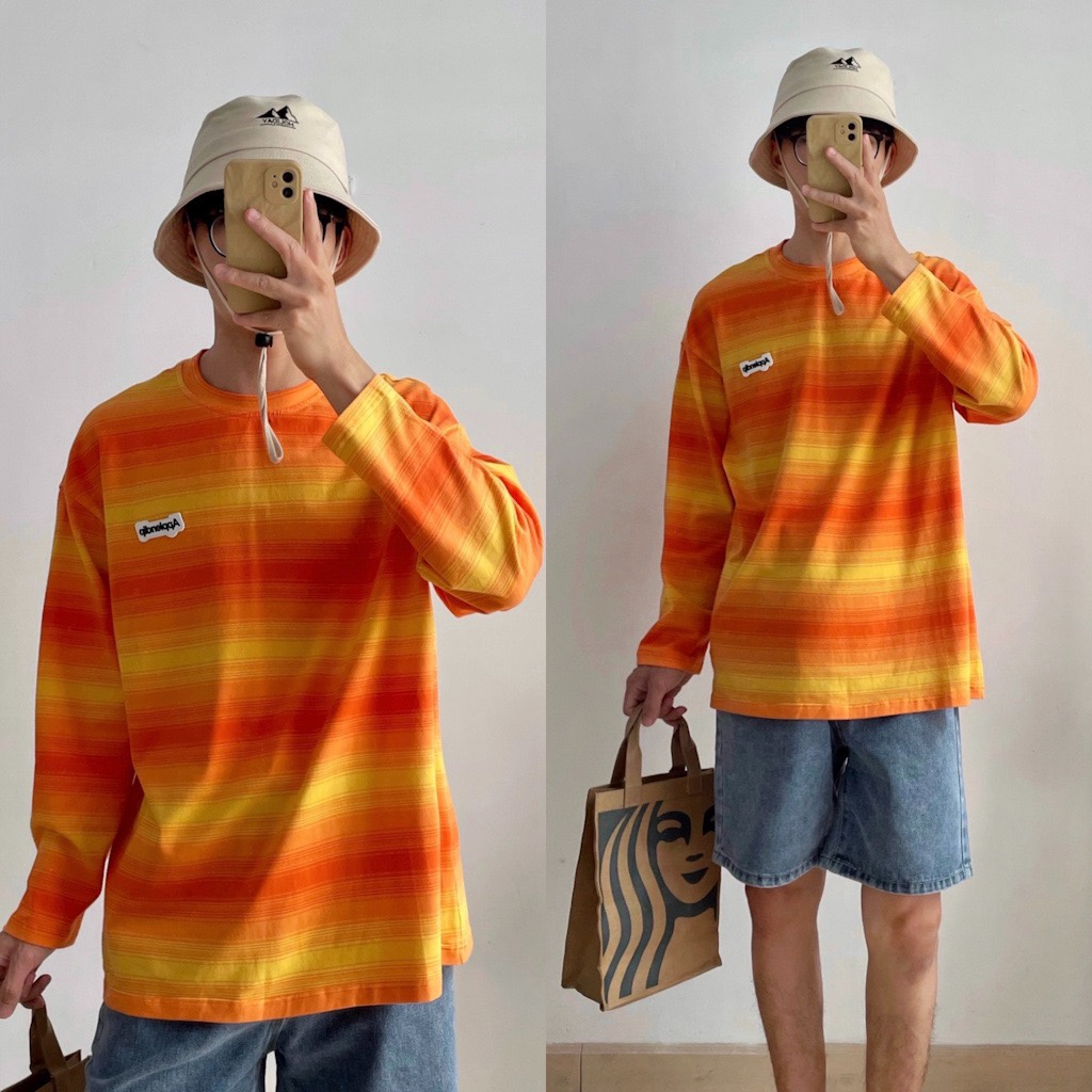 NOBITA HOME - ÁO THUN TAY DÀI KẺ SỌC