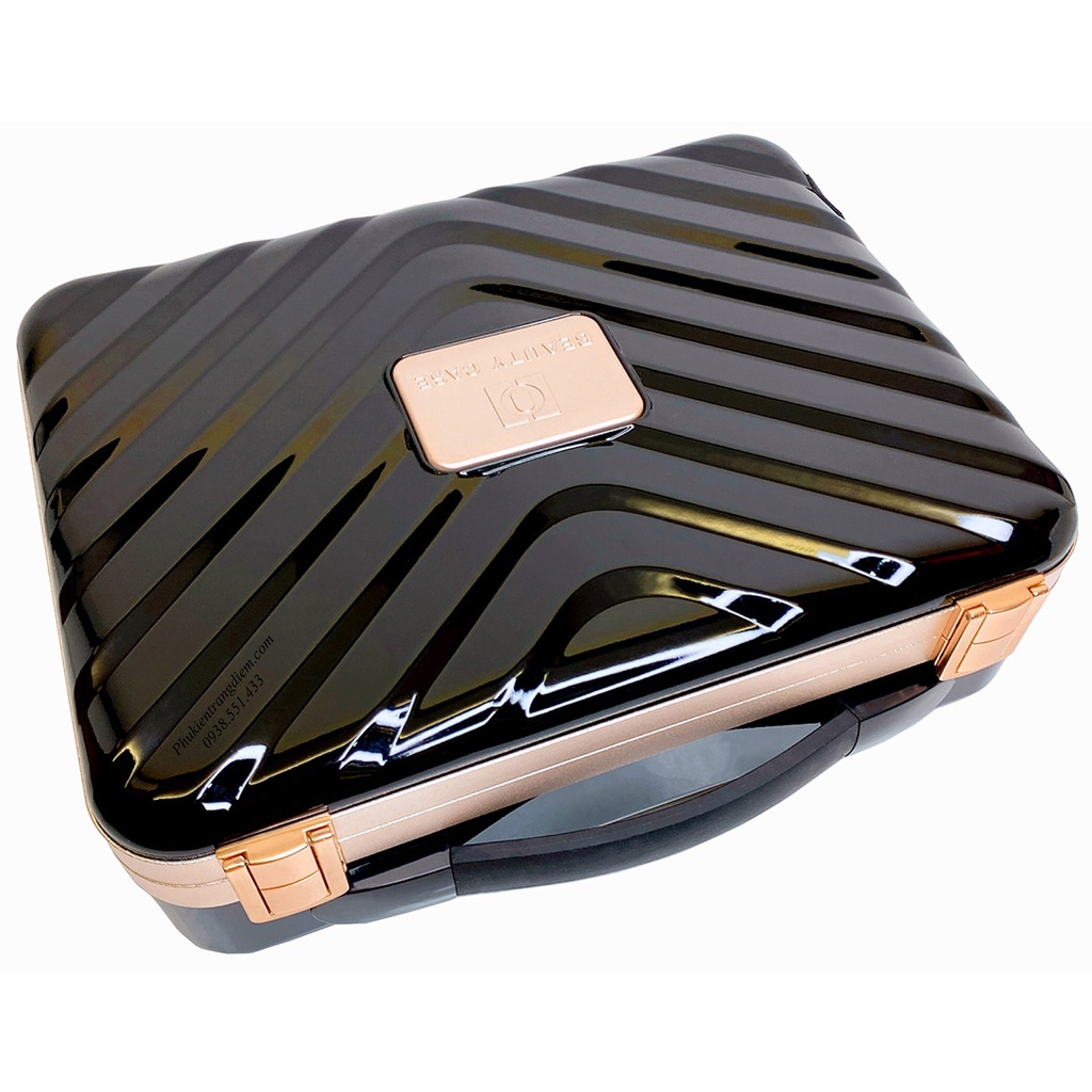 [Size 30cm] Cốp Mini Make Up Cá Nhân Có Gương Đèn LED Beauty Case