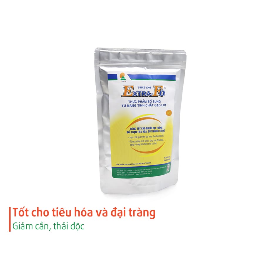 TINH CHẤT MÀNG GẠO LỨT EXTRA-FO EF1  Tốt cho tiêu hóa và đại tràng (450g)