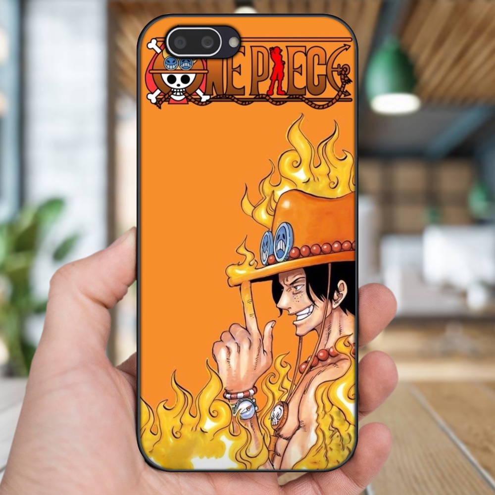 Ốp lưng Oppo A3S viền đen in hình Ace One Piece