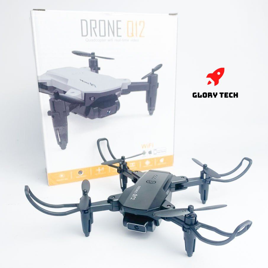 Máy bay điều khiển từ xa mini giá rẻ- Flycam Q12 Camera 4K quay phim , chụp kết nối Wifi với điện thoại