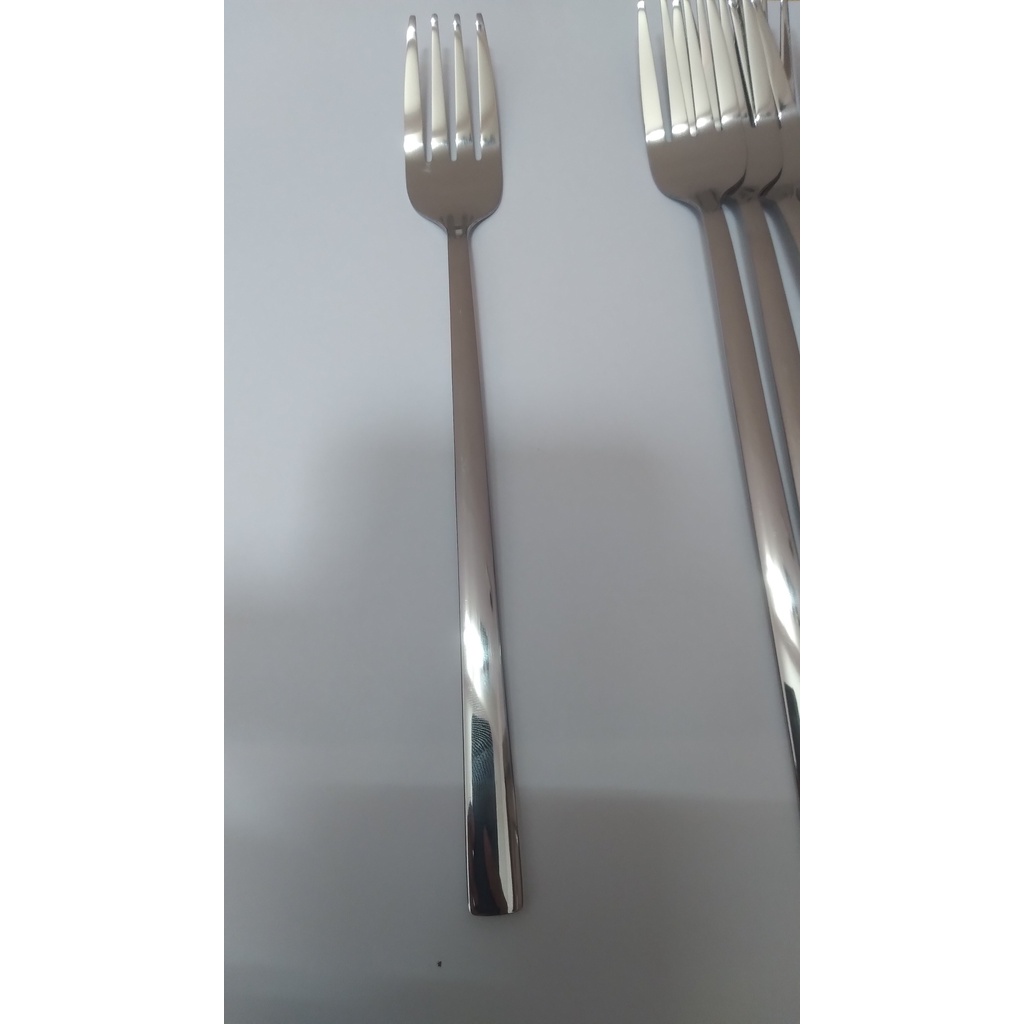 Nĩa,muỗng cơm inox cán dài kiểu Hàn Quốc Size 21.5cm