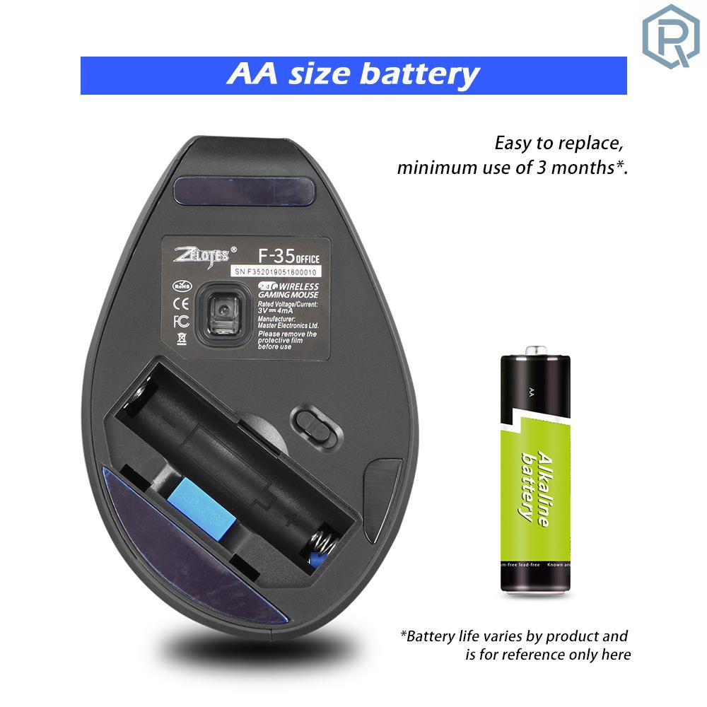 Chuột gaming Zelotes F-35A không dây 2400dpi 2.4g