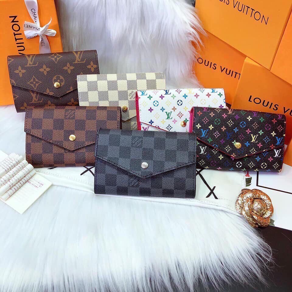 VÍ LV NẮP BÌ THƯ NHIỀU MÀU MINISIZE 15CM FULLBOX