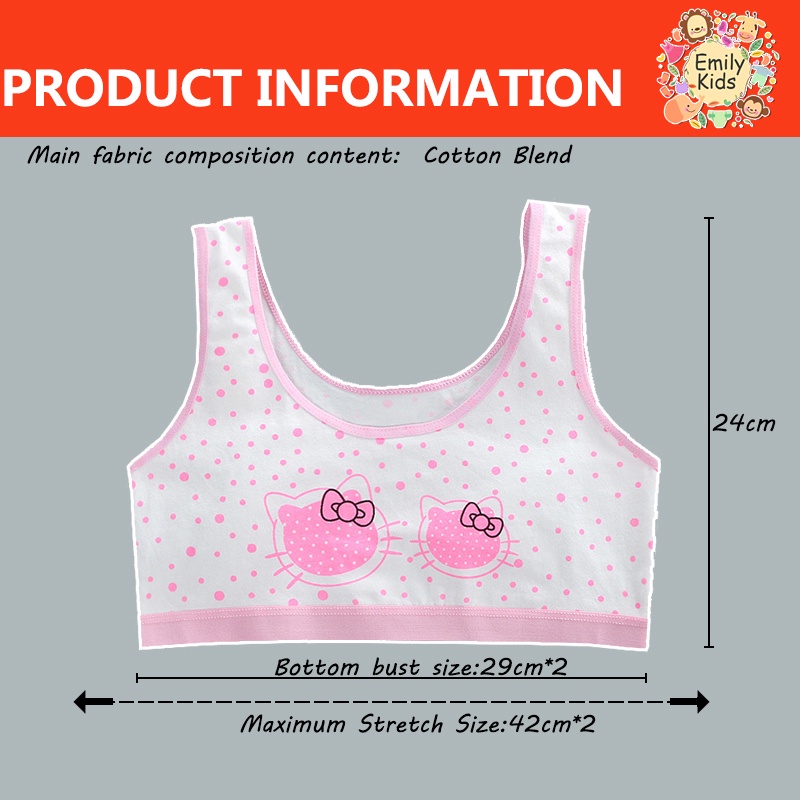 Áo Ngực Thể Thao Bằng Cotton Thoáng Khí Thoải Mái Cho Tuổi Teen 8-16