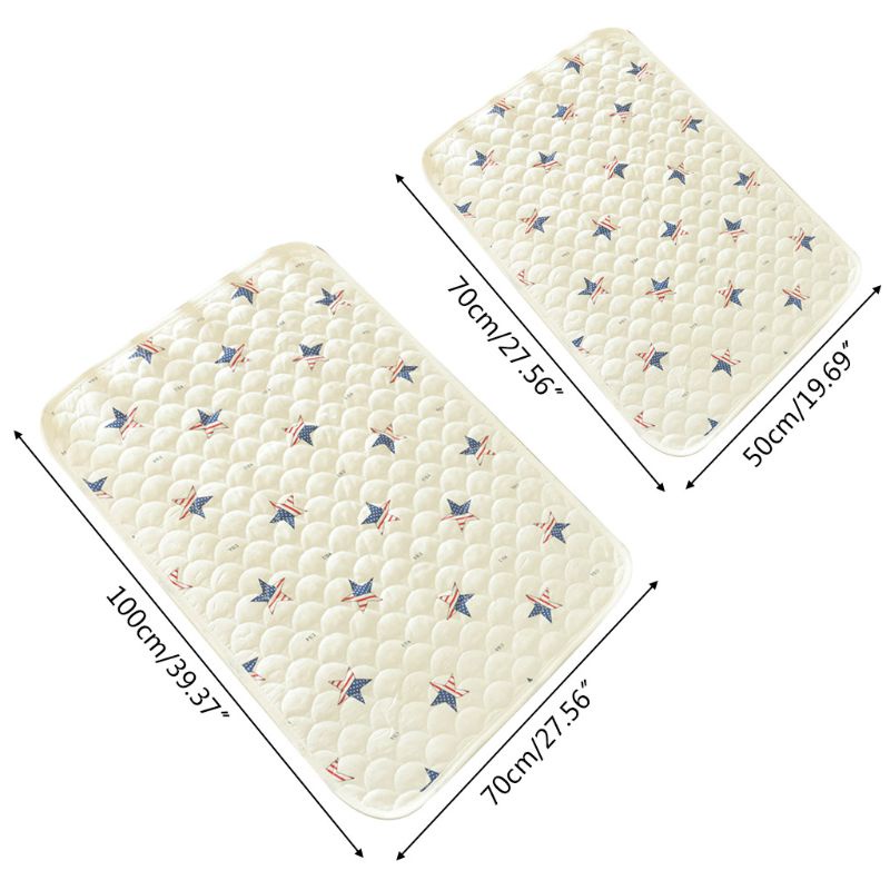 Thảm Lót Thay Tã Bằng Cotton Mềm Chống Nước 50x70cm / 70x100cm Cho Bé Sơ Sinh