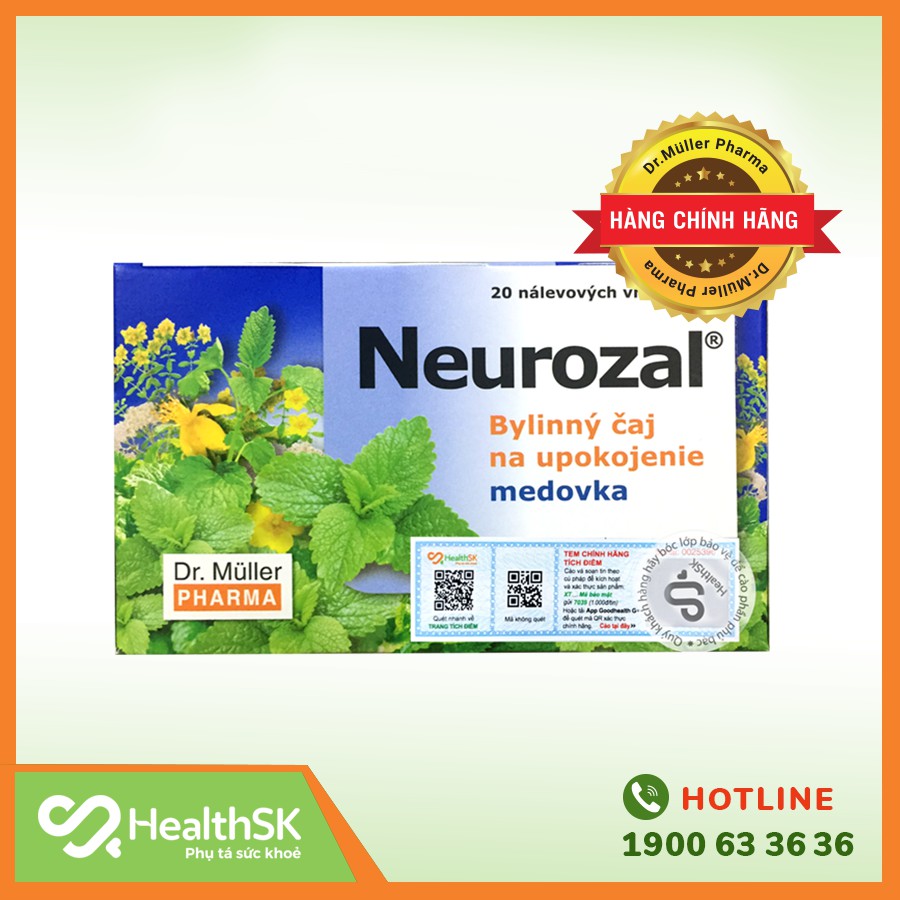 Trà thảo mộc an thần thành phần cây nữ lang NEUROZAL nhập khẩu cộng hòa Séc_Trà an thần ngủ ngon Neurozal.