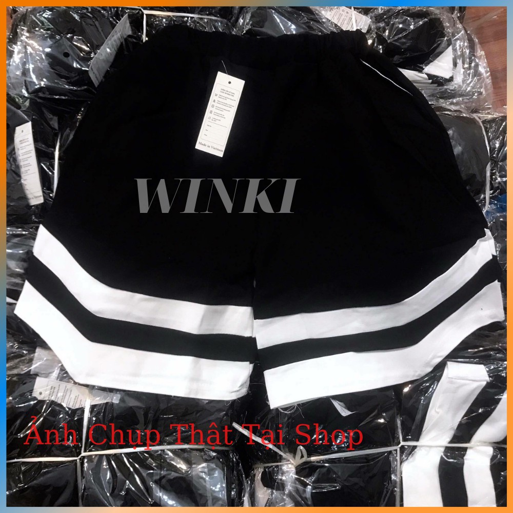 Quần đùi chữ V,Quần short unisex nam nữ phong cách ulzzang WINKI