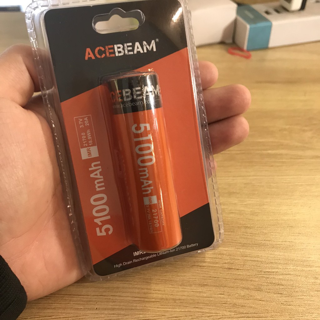 Pin sạc cao cấp dự phòng Li-ion ACEBEAM 21700 dung lượng 5100mAh