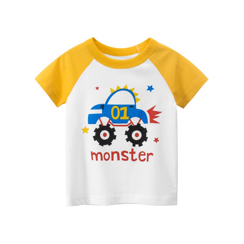 🌿🌿 Áo thun cho bé 27KIDS áo thun cộc tay Monster chất cotton hàng xuất Âu Mỹ