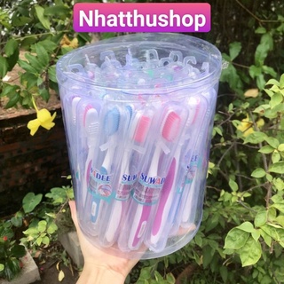 Bàn chải đánh răng sunree thái lan hộp có móc treo nhiều màu