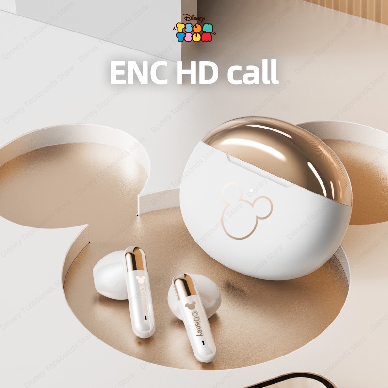 Tai nghe nhét tai DISNEY F5 không dây Bluetooth V5.3 âm thanh nổi rõ ràng giảm tiếng ồn thời lượng pin siêu dài có micro