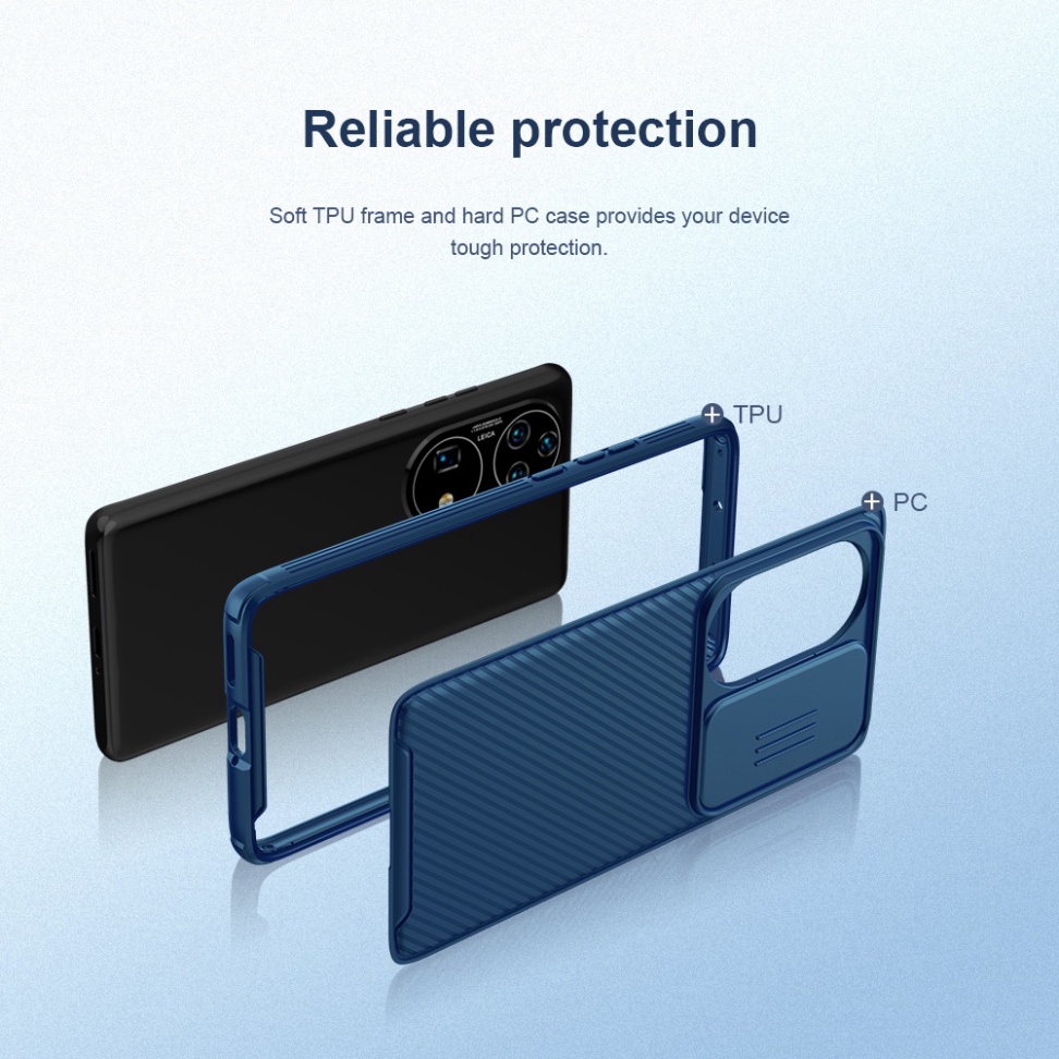 Ốp điện thoại Nillkin CamShield Pro bằng PC cứng có nắp trượt bảo vệ camera giữ riêng tư sang trọng cho Huawei P50 Pro