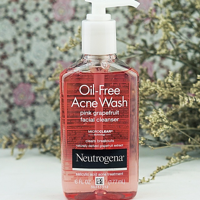 Sữa rửa mặt Neutrogena Oil Free Acne Wash hồng