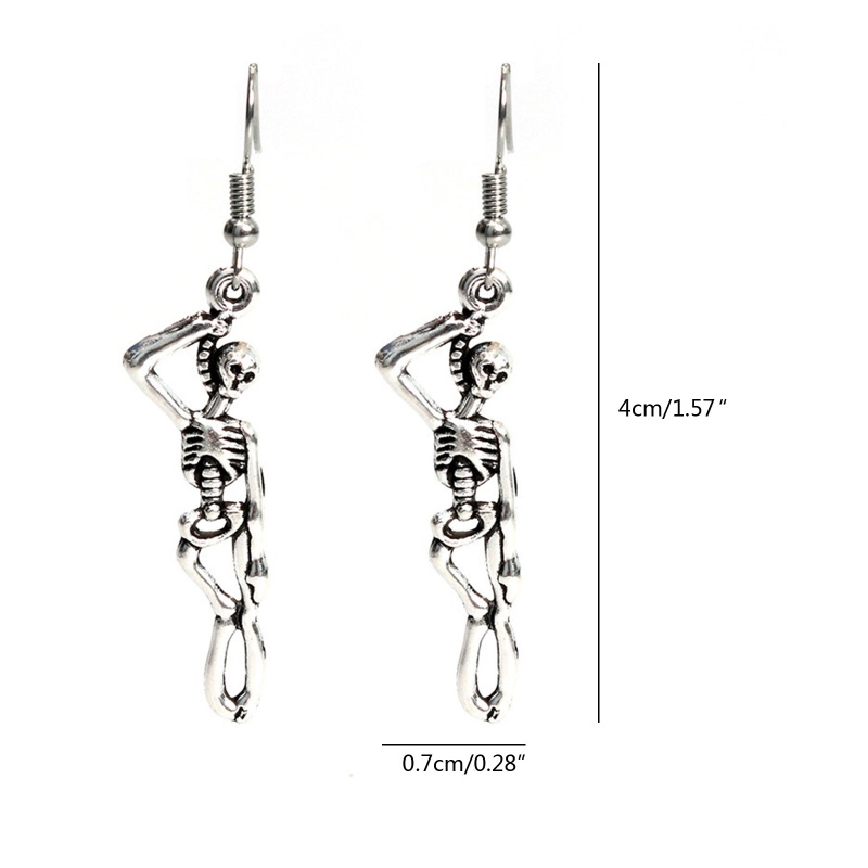 Set 9 Cặp Bông Tai Hình Trái Tim / Dơi / Đầu Lâu Cá Tính Cho Nam Và Nữ