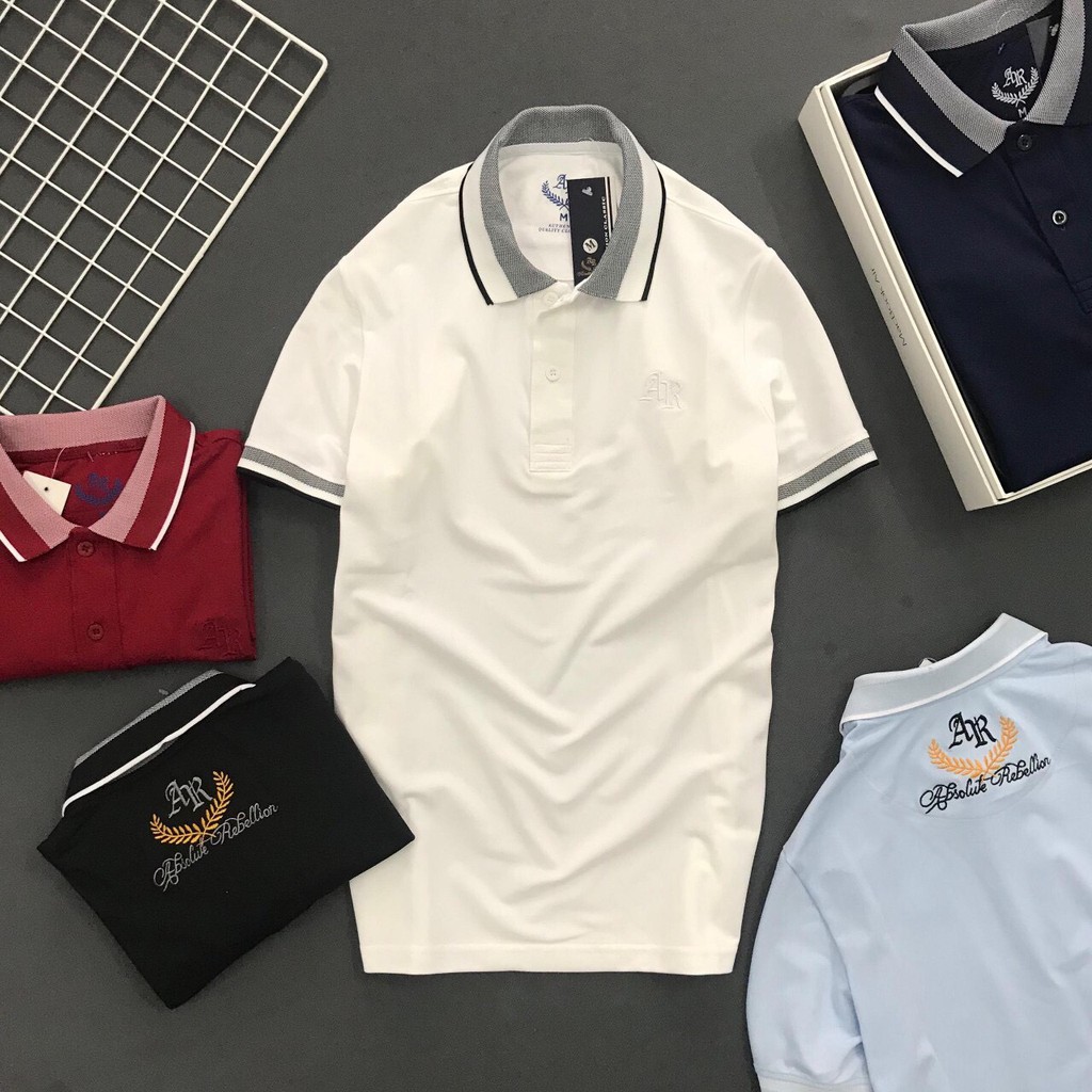 Polo basic - Tối giãn - logo Thêu - 5 màu