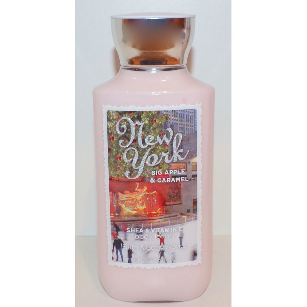 Dưỡng thể giữ ẩm da Bath &amp; Body Works New York Big Apple &amp; Caramel body lotion 236ml (Mỹ)