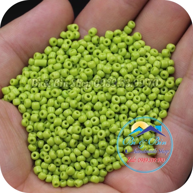 90g Hạt Cườm 3mm Màu Sứ Đính Kết Trang Phục, Làm Trang Sức Handmade