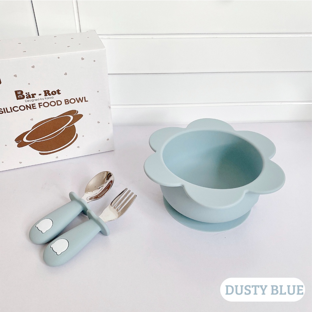 Bát ăn dặm silicon có đế hít chống đổ Bar - Rot Silicon FOOD BOWL chính hãng Bar Rot | Bát ăn dặm silicon cho bé