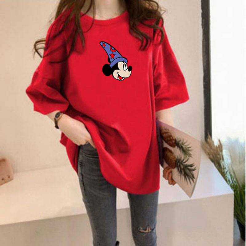 NRVP Áo Thun Dáng Rộng In Hình Thời Trang Hàn Quốc Cho Nữ