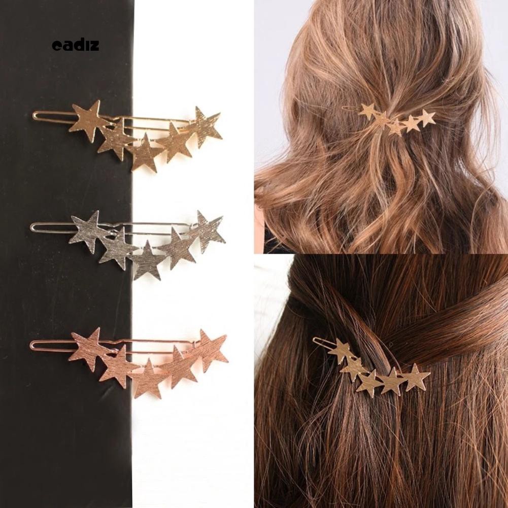 Kẹp tóc hình ngôi sao 5 cánh dễ thương cho nữ