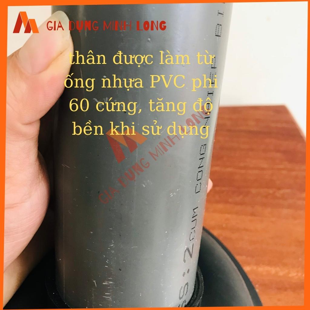 Bơm thụt thông tắc bồn cầu - nhà vệ sinh, Cây thụt bồn cầu đa năng, thông cầu thân ống PVC phi60