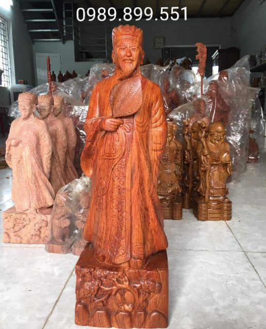 Tượng khổng minh gỗ hương