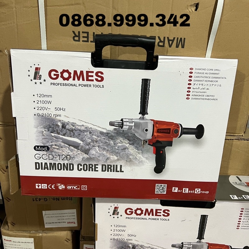 Máy khoan rút lõi bê tông gomes gcd-120 bảo hành 6 tháng -